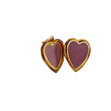 1900 Late Victorian Ruby and Diamond Heart Shaped Locket