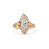 Late Victorian Marquise and Old Mine Cut Diamond Engagement Ring