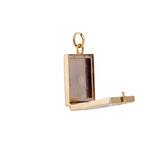 Late Victorian Gold Diamond Clover Locket With Engraving