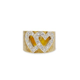 Double Diamond Heart Cigar Band