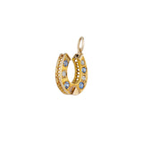Victorian Sapphire and Diamond Horseshoe Charm