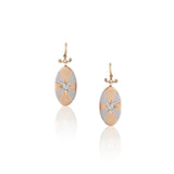 Platinum and Rose Gold Diamond Earrings