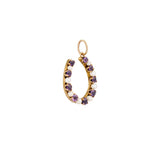 Amethyst and Pearl Horseshoe Charm