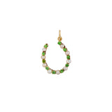 Demantoid Garnet and Pearl Horseshoe
