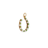 Demantoid Garnet and Pearl Horseshoe