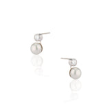 Edwardian Old European Cut Diamond and Natural Pearl Earrings
