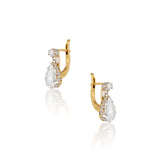Rose Cut Diamond Drop Earrings