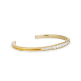 Graduated Old Mine Cut Diamond Channel Cuff