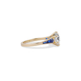 1.56 Old European Cut Sapphire Olympia Ring