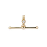 Petite Old European Cut Diamond Lilah T-Bar Pendant