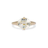 4.08 Sutton East West Oval Cut Light Yellow Sapphire Engagement Ring