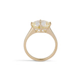 4.08 Sutton East West Oval Cut Light Yellow Sapphire Engagement Ring