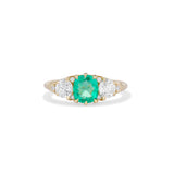 Eliette Emerald and Old European Cut Half Hoop