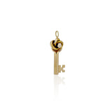 Victorian Old Mine Cut Diamond Love Knot Key Charm