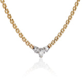 Estate Marquise & Tapered Baguette Diamond Necklace