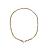 Estate Marquise & Tapered Baguette Diamond Necklace