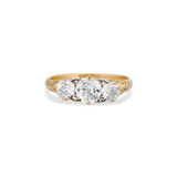 Antique Old Mine Cut Diamond Half Hoop