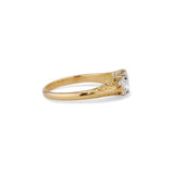 Antique Old Mine Cut Diamond Half Hoop