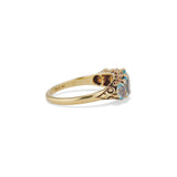 Victorian Aquamarine Half Hoop