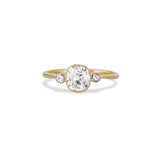 Edwardian Old Mine Cit Diamond Bezel Ring