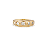 Five Star Set Old Mine Cut Diamond Band