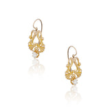 Late Victorian Gold & Diamond Aesthetic Movement Earrings
