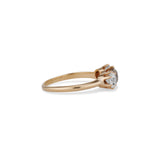 Champagne Old European Cut Three Diamond Ring