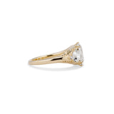 2.09 Carat Antique Style Oval Diamond Eliette Half Hoop