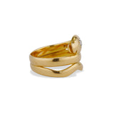 1873 Old Mine Cut Diamond Snake Ring