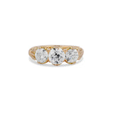 Late Victorian Three EdOld European Cut Diamond Ring