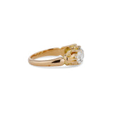 Late Victorian Three EdOld European Cut Diamond Ring