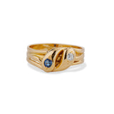 1907 Diamond and Sapphire Snake Ring