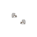 Diamond Pave Heart Earrings