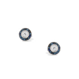 Art Deco Sapphire and Old Mine Cut Diamond Earrings
