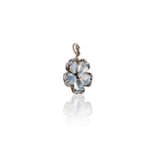 Moonstone and Diamond Pansy Pendant