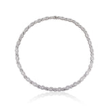 Braided Diamond Tennis Necklace