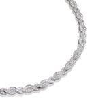 Braided Diamond Tennis Necklace