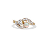 Opal and Diamond Toi Et Moi Ring