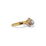 Opal and Diamond Toi Et Moi Ring