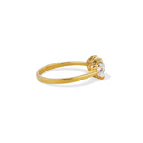 Three Old Mine Cut Diamond Ring