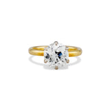 2.18 Old Mine Cut Diamond Tiffany & Co. Six Prong Engagement Ring