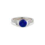 Blue Sapphire and Diamond Ring