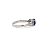 Blue Sapphire and Diamond Ring