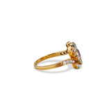 Antique Bypass Ruby and Diamond Ring