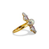 Edwardian Ruby Diamond and Pearl Ring