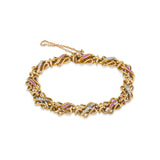 Art Nouveau Ruby and Diamond Bracelet
