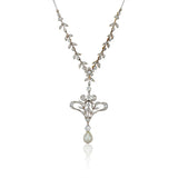 Edwardian Diamond and Pearl Necklace