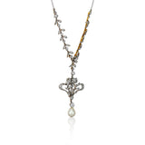 Edwardian Diamond and Pearl Necklace