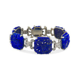Deco Lapis Lazuli and Diamond Bracelet