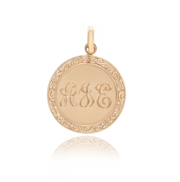 SS CP3 Engraved Disc Pendant